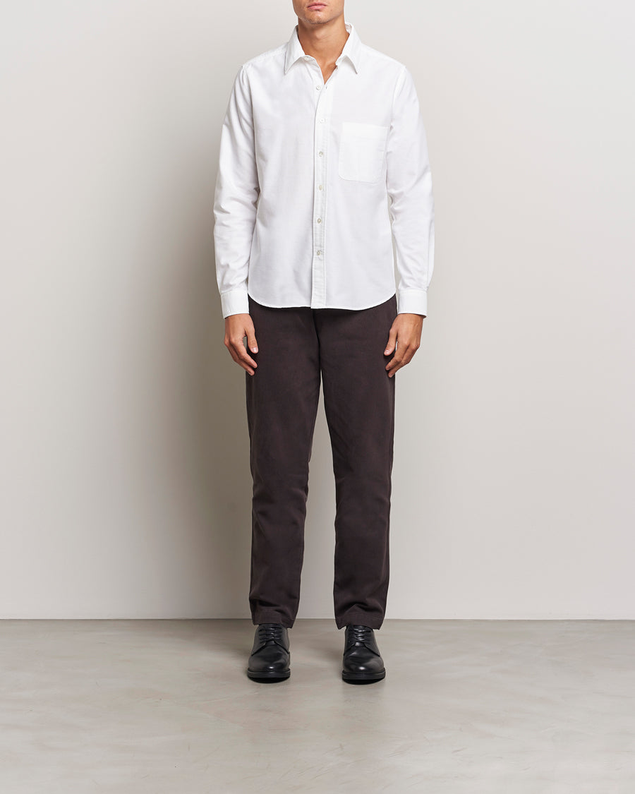 A Day's March Mason Dyed Oxford Shirt White
